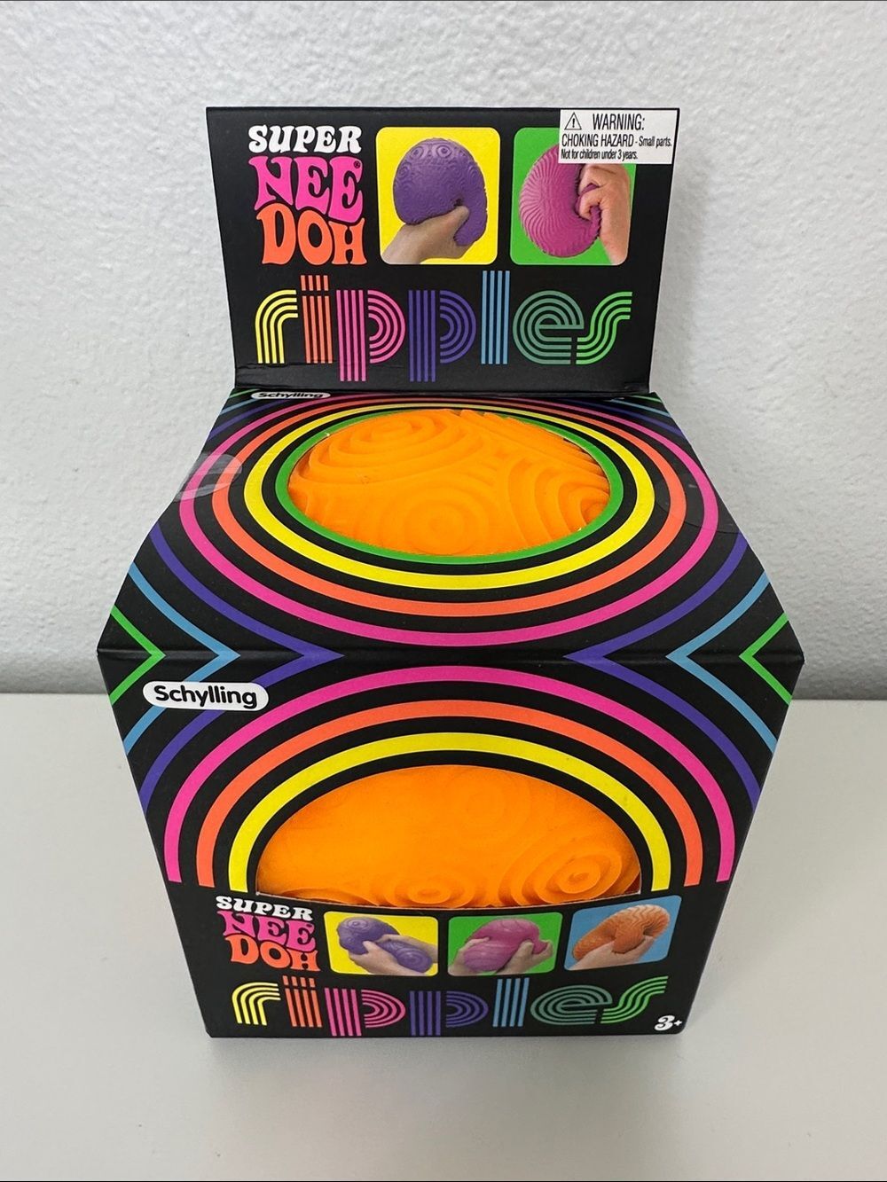 Super NeeDoh RIPPLES - Orange Circles Squishy Sensory Squeeze Fidget Toy